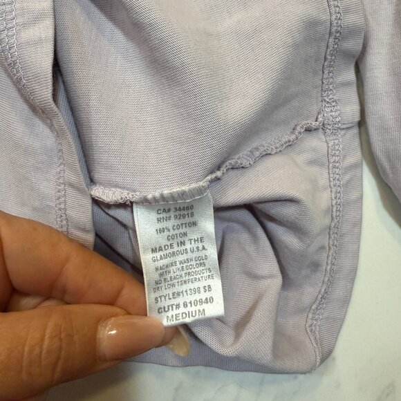 Juicy Couture Lavender Graphic Long Sleeve Tee “I’m So Bored With You” Size M - Picture 7 of 7